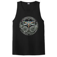 Magical Colorful Dragonfly Tribal Mandala PosiCharge Competitor Tank