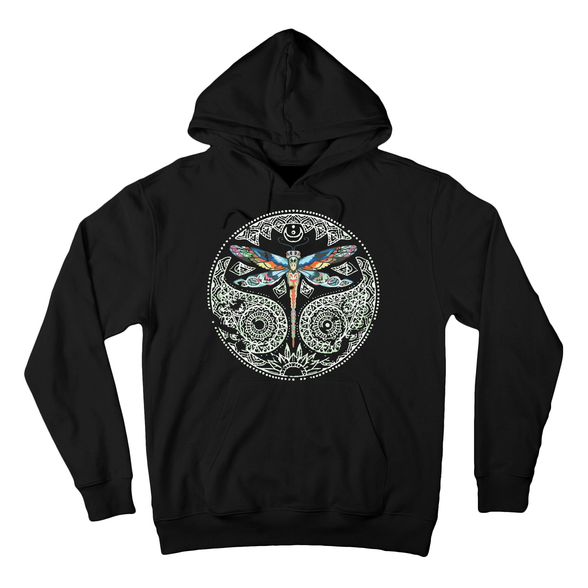 Magical Colorful Dragonfly Tribal Mandala Tall Hoodie