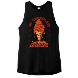 My Chocolate Dream Ice Cream Ladies PosiCharge Tri-Blend Wicking Tank