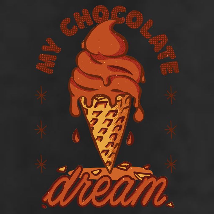 My Chocolate Dream Ice Cream 7 Panel Mesh Trucker Snapback Hat