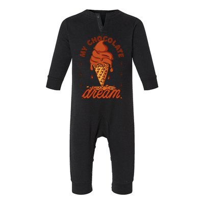 My Chocolate Dream Ice Cream Infant Fleece One Piece