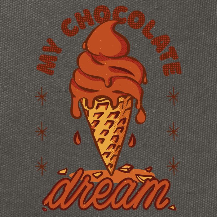 My Chocolate Dream Ice Cream Cotton Canvas Backpack