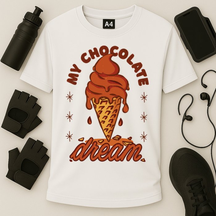 My Chocolate Dream Ice Cream Cooling Performance Crew T-Shirt