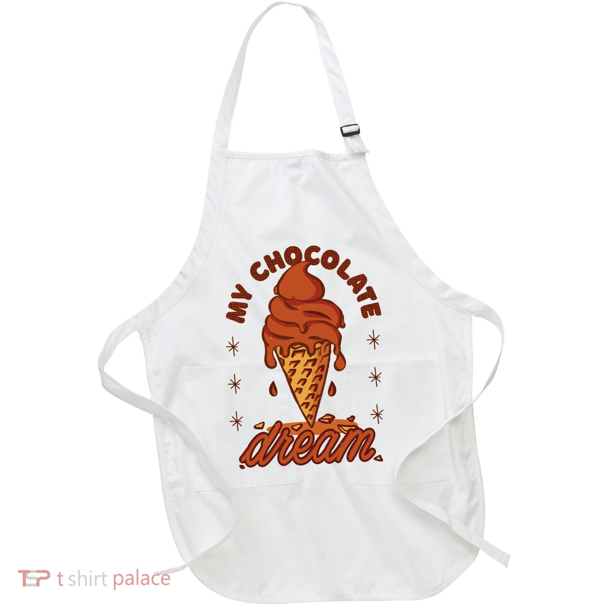 My Chocolate Dream Ice Cream Full-Length Apron With Pockets