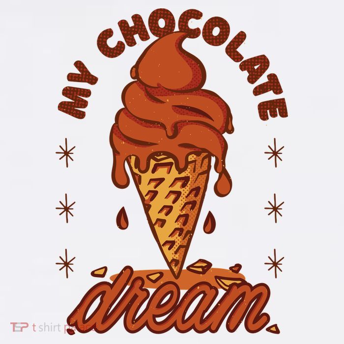 My Chocolate Dream Ice Cream Full-Length Apron With Pockets