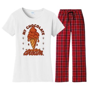 My Chocolate Dream Ice Cream Women's Flannel Pajama Set