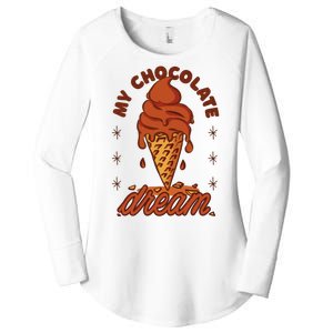 My Chocolate Dream Ice Cream Women's Perfect Tri Tunic Long Sleeve Shirt