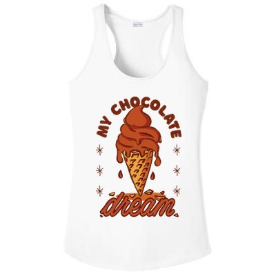 My Chocolate Dream Ice Cream Ladies PosiCharge Competitor Racerback Tank
