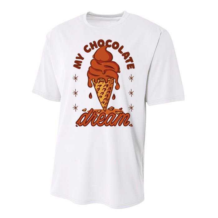 My Chocolate Dream Ice Cream Performance Sprint T-Shirt