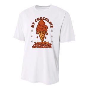 My Chocolate Dream Ice Cream Youth Performance Sprint T-Shirt