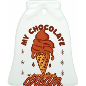 My Chocolate Dream Ice Cream Ceramic Bell Ornament