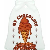 My Chocolate Dream Ice Cream Ceramic Bell Ornament