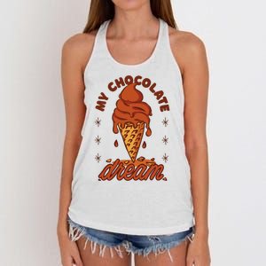 My Chocolate Dream Ice Cream Women's Knotted Racerback Tank