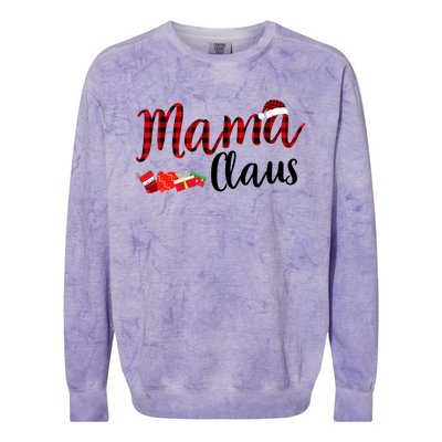 Mama Claus Daddy Claus Claus Mama Claus Pajamas Cute Gift Colorblast Crewneck Sweatshirt