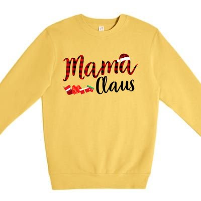 Mama Claus Daddy Claus Claus Mama Claus Pajamas Cute Gift Premium Crewneck Sweatshirt