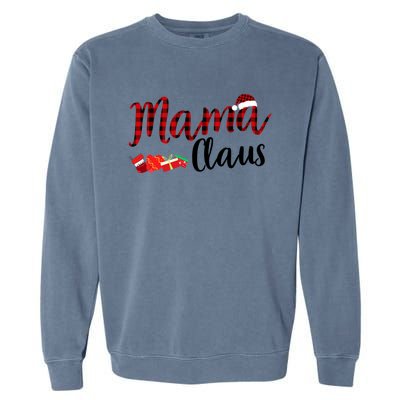 Mama Claus Daddy Claus Claus Mama Claus Pajamas Cute Gift Garment-Dyed Sweatshirt