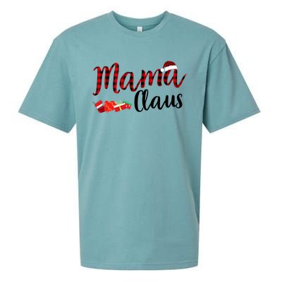 Mama Claus Daddy Claus Claus Mama Claus Pajamas Cute Gift Sueded Cloud Jersey T-Shirt