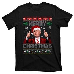 Merry Christmas Donald Trump Santa Family Xmas Ugly Sweater T-Shirt