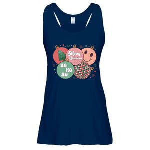 Merry Christmas Disco Ball Ho Ho Ho Ladies Essential Flowy Tank