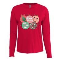 Merry Christmas Disco Ball Ho Ho Ho Womens Cotton Relaxed Long Sleeve T-Shirt