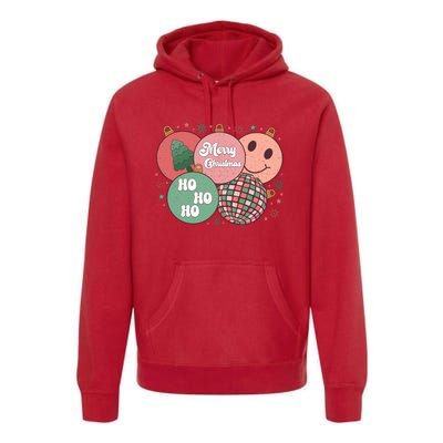 Merry Christmas Disco Ball Ho Ho Ho Premium Hoodie