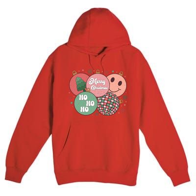 Merry Christmas Disco Ball Ho Ho Ho Premium Pullover Hoodie