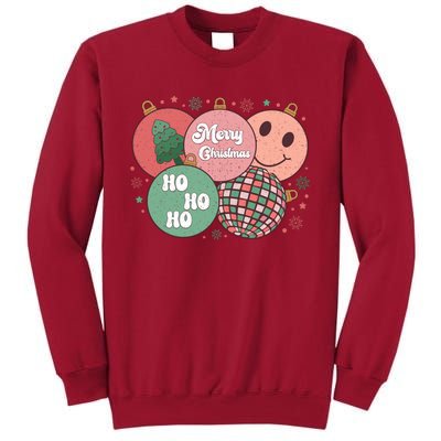 Merry Christmas Disco Ball Ho Ho Ho Tall Sweatshirt