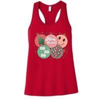 Merry Christmas Disco Ball Ho Ho Ho Women's Racerback Tank