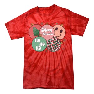 Merry Christmas Disco Ball Ho Ho Ho Tie-Dye T-Shirt