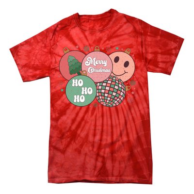 Merry Christmas Disco Ball Ho Ho Ho Tie-Dye T-Shirt