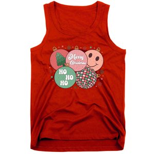 Merry Christmas Disco Ball Ho Ho Ho Tank Top