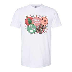 Merry Christmas Disco Ball Ho Ho Ho Softstyle CVC T-Shirt