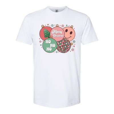 Merry Christmas Disco Ball Ho Ho Ho Softstyle® CVC T-Shirt