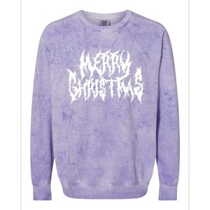 Merry Christmas. Death Metal Black Metal Funny Goth Xmas Colorblast Crewneck Sweatshirt