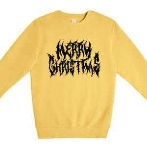 Merry Christmas. Death Metal Black Metal Funny Goth Xmas Premium Crewneck Sweatshirt