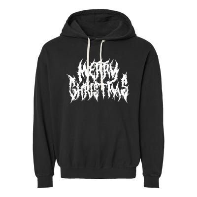 Merry Christmas. Death Metal Black Metal Funny Goth Xmas Garment-Dyed Fleece Hoodie