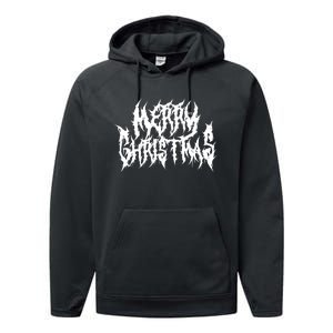 Merry Christmas. Death Metal Black Metal Funny Goth Xmas Performance Fleece Hoodie