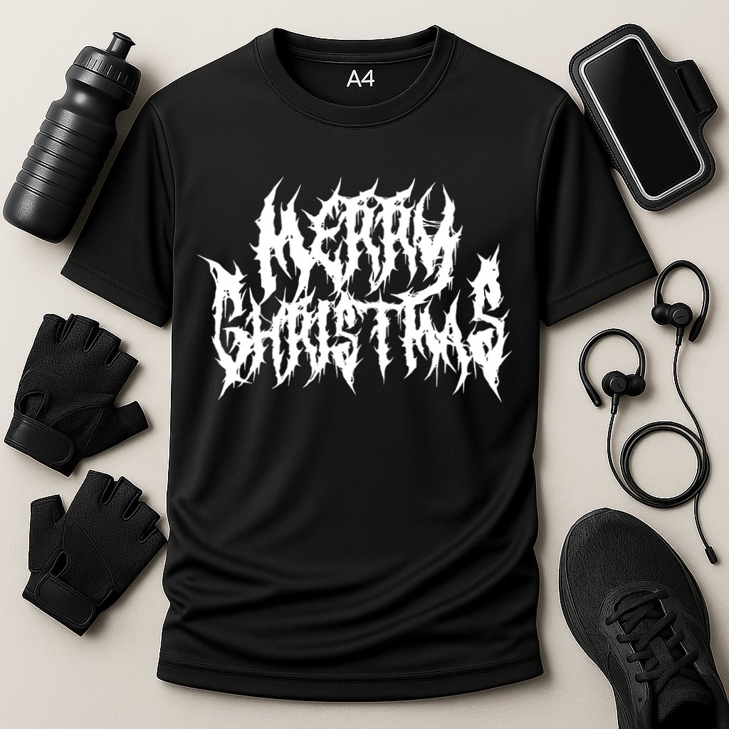 Merry Christmas. Death Metal Black Metal Funny Goth Xmas Cooling Performance Crew T-Shirt