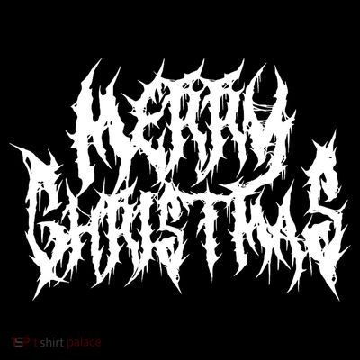 Merry Christmas. Death Metal Black Metal Funny Goth Xmas T-Shirt