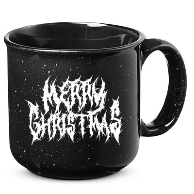 Merry Christmas. Death Metal Black Metal Funny Goth Xmas 15oz Campfire Ceramic Mug