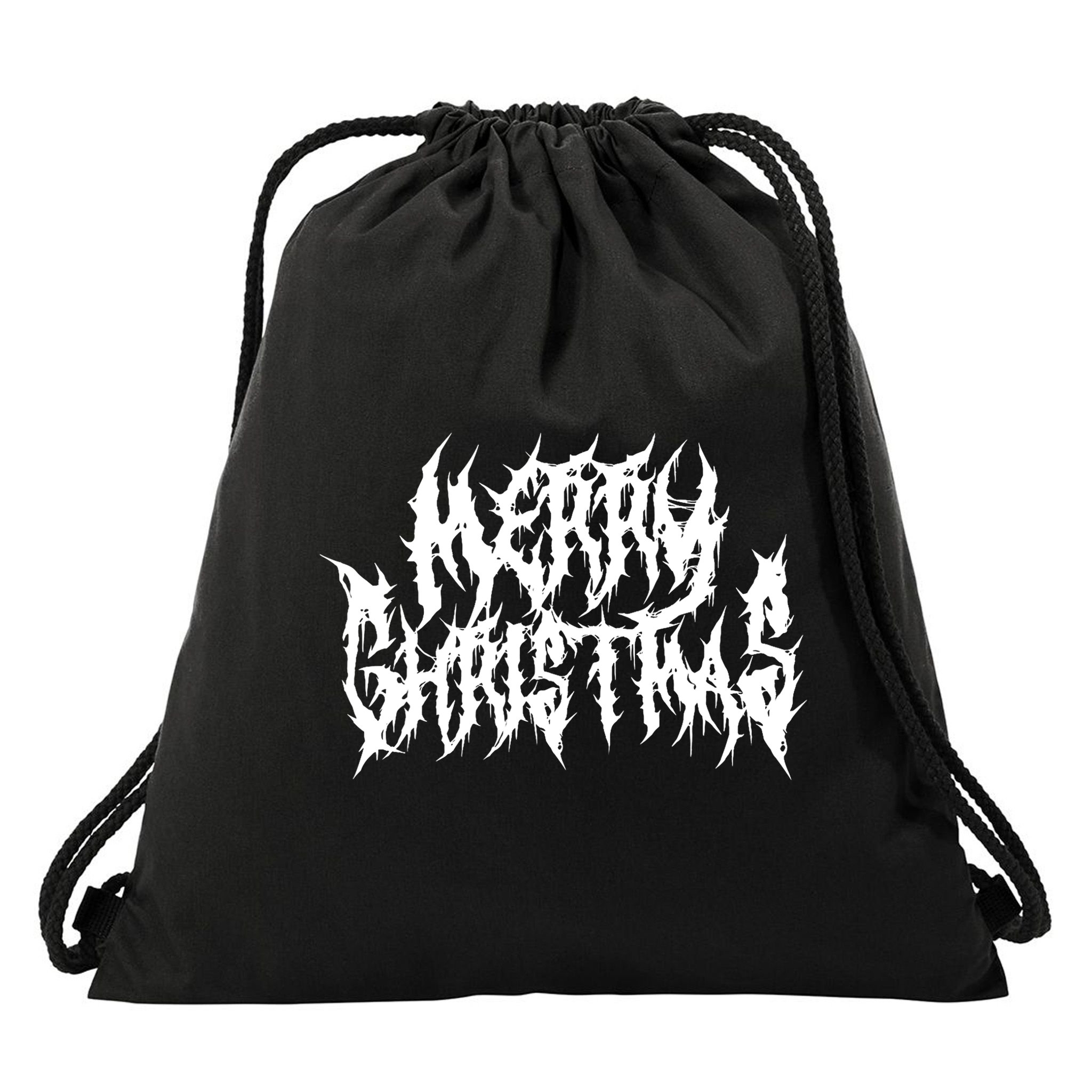 Merry Christmas. Death Metal Black Metal Funny Goth Xmas Drawstring Bag