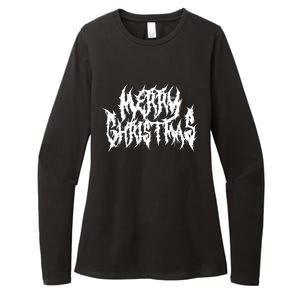 Merry Christmas. Death Metal Black Metal Funny Goth Xmas Womens CVC Long Sleeve Shirt