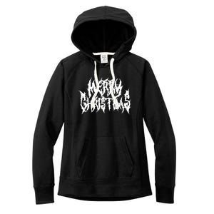 Merry Christmas. Death Metal Black Metal Funny Goth Xmas Women's Fleece Hoodie