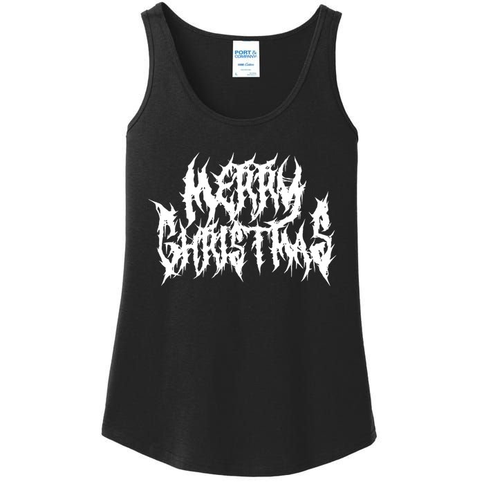 Merry Christmas. Death Metal Black Metal Funny Goth Xmas Ladies Essential Tank