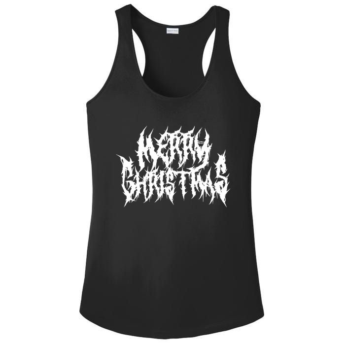 Merry Christmas. Death Metal Black Metal Funny Goth Xmas Ladies PosiCharge Competitor Racerback Tank