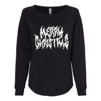 Merry Christmas. Death Metal Black Metal Funny Goth Xmas Womens California Wash Sweatshirt