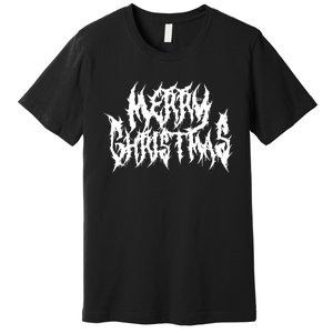 Merry Christmas. Death Metal Black Metal Funny Goth Xmas Premium T-Shirt