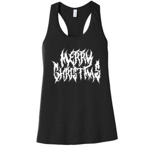 Merry Christmas. Death Metal Black Metal Funny Goth Xmas Women's Racerback Tank