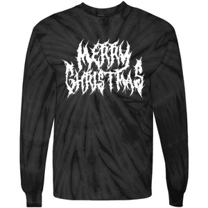 Merry Christmas. Death Metal Black Metal Funny Goth Xmas Tie-Dye Long Sleeve Shirt