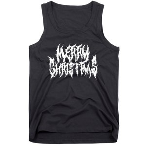 Merry Christmas. Death Metal Black Metal Funny Goth Xmas Tank Top